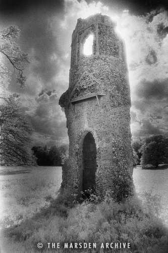 The remains of the Church Tower, Wolterton Village, Wolterton Park, Norfolk, England (MA-CH-010)
