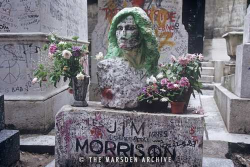 Jim Morrison's Grave, Pere Lachaise Cemetery, Paris, France (MA-T-802)