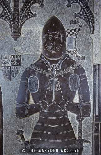 Brass of Sir John Wilcotes, Church of St Michael & All Angels, Great Tew, Oxfordshire, England (MA-BR-001)