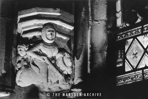 Figure of a Knights Templar on horseback, Rosslyn Chapel, Rosslyn, Edinburgh, Scotland (MA-FM-003)