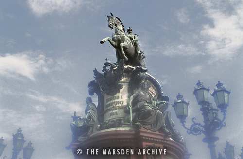 Statue commemorating  Tsar Nicholas I, St Isaac's Square, St Petersburg, Russia (MA-RU-206)