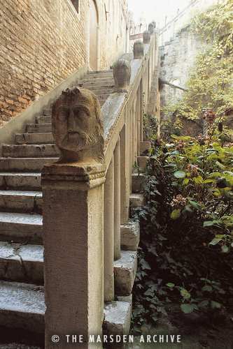 Staircase in the Courtyard of Palazzo Van Axel, Venice, Italy (MA-VE-128)