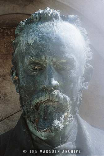 Bust of Carlo Padoan, the island cemetery of San Michele, Venice, Italy (MA-VE-144)