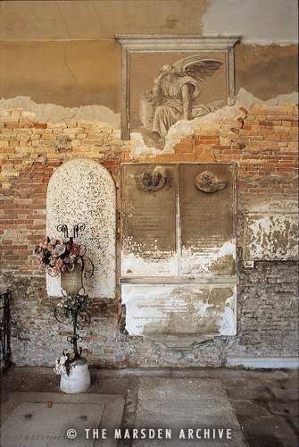 Memorial in the cloisters of the church of San Michele in Isola, Venice, Italy (MA-VE-146)