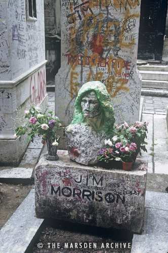 Jim Morrison's Grave, Pere Lachaise Cemetery, Paris, France (MA-T-800)