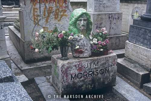 Jim Morrison's Grave, Pere Lachaise Cemetery, Paris, France (MA-T-801)