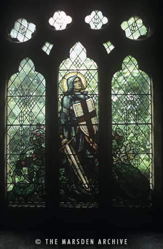 Stained glass window, St James's Church, Birlingham, Worcestershire, England (MA-SG-015)