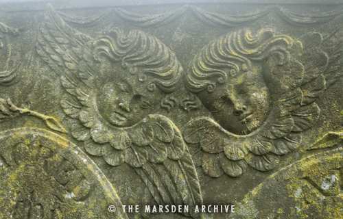 Detail of tombstone, St Mary's Churchyard, Bloxham, Oxfordshire, England (MA-T-020)